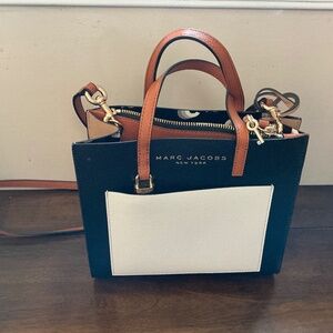 MARC JACOBS NEW YORK COLOR BLOCK LEATHER MINI TOTE